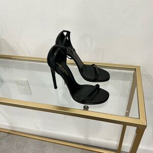 Saint Laurent Black Strappy Heels